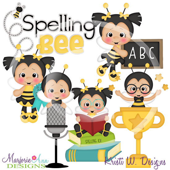Spelling Bee SVG Cutting Files Includes Clipart - Click Image to Close
